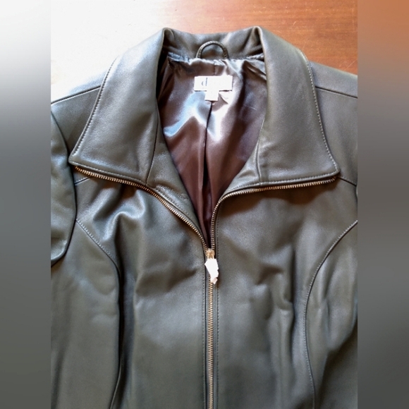 Denim&Co Lamb Leather Jacket with Zip Front and Pockets - Picture 7 of 9